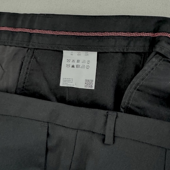 2 pc HUGO BOSS Men's Suit 40R Black wool - Picture 6 of 14